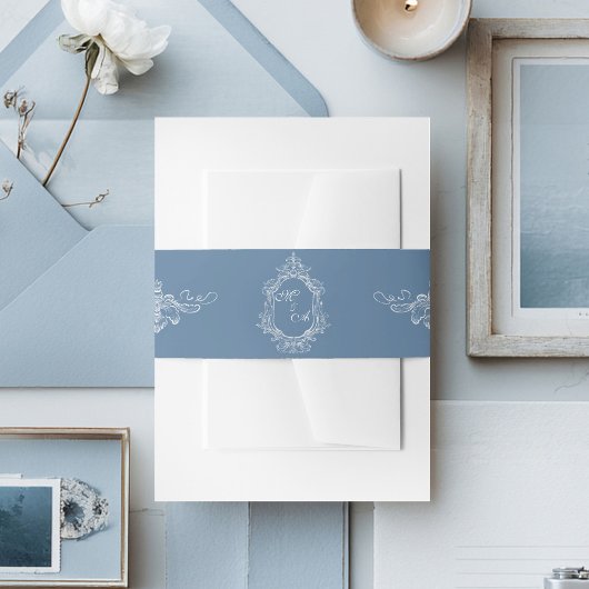 Baroque Vintage Damask Wedding  Uitnodigingen Wikkel