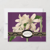 Baroque Vintage Lily Formal Elegant Wedding RSVP (Achterkant)