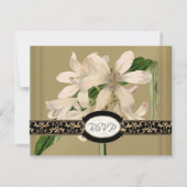 Baroque Vintage Lily Formal Elegant Wedding RSVP (Achterkant)