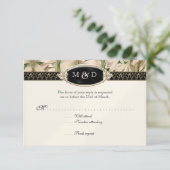 Baroque Vintage Lily Formal Elegant Wedding RSVP (Staand voorkant)