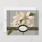 Baroque Vintage Lily Formal Elegant Wedding RSVP (Achterkant)