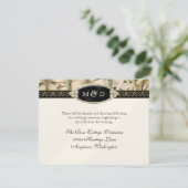 Baroque Vintage Lily Formal Wedding Reception Kaart (Staand voorkant)