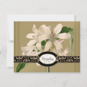 Baroque Vintage Lily Formal Wedding Reception Kaart (Achterkant)