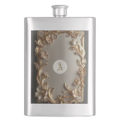 Baroque Vintage Topography Metallic Ivory Monogram Flacon (Voorkant)
