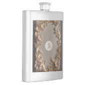 Baroque Vintage Topography Metallic Ivory Monogram Flacon (Rechts)