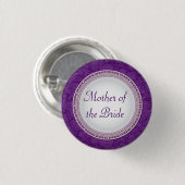Baroque Violet Plaque Wedding Role Button (Voorkant /achterkant)