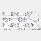 Baroque Wallpaper Flower bouquet grey Case-Mate iPhone Case (Achterkant (horizontaal))