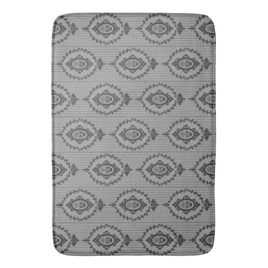 Baroque Wallpaper Grey Badmat (Voorkant Verticaal)
