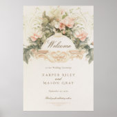 Baroque Wedding Welcome Sign Poster (Voorkant)