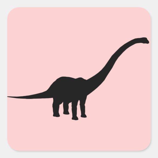 Barosaurus Dino Dinosaur Vierkante Sticker (Voorkant)