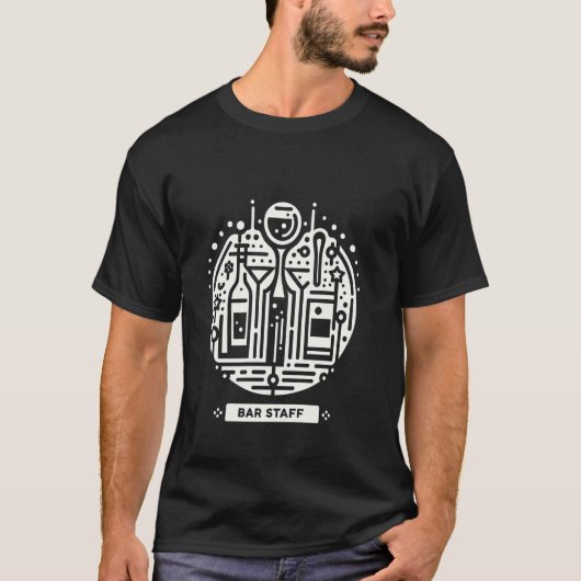 Barpersoneel Bartender Werknemer Service ------ T-shirt (Voorkant)