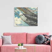 Barque Elissa Figurhead Canvas Afdruk (Insitu (Woonkamer))