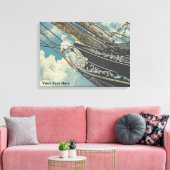 Barque Elissa Figurhead Canvas Afdruk (Insitu (Woonkamer))