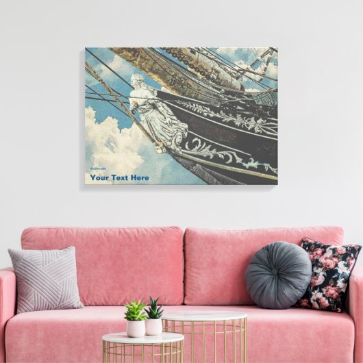 Barque Elissa Figurhead Canvas Afdruk (Insitu (Woonkamer))