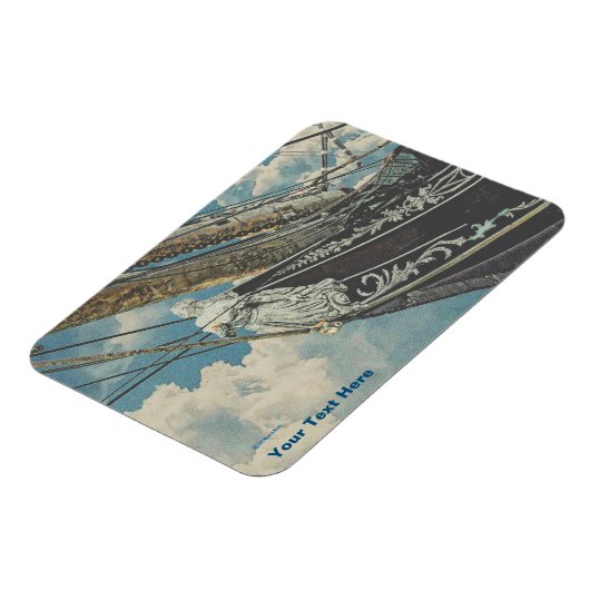 Barque Elissa Figurhead Magneet (Linkerzijde)