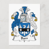 Barr Family Crest Briefkaart (Voorkant)