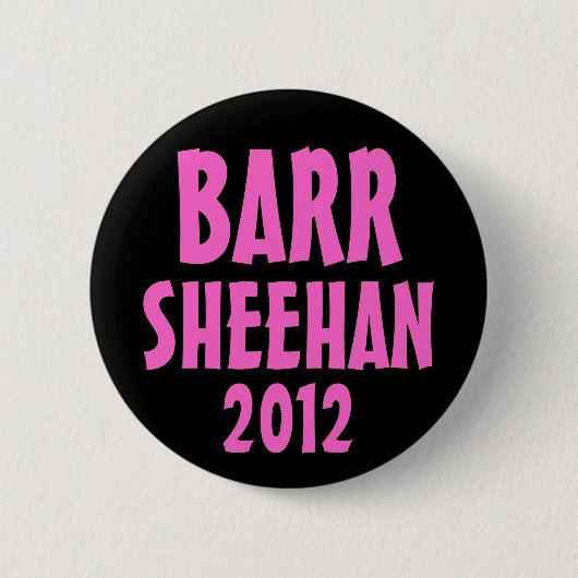 Barr/Sheehan 2012 Ronde Button 5,7 Cm (Voorkant)