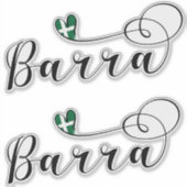 Barra Heart Flag, Barraigh, buitenste Hebriden Sticker (Voorkant)