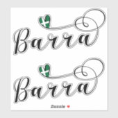 Barra Heart Flag, Barraigh, buitenste Hebriden Sticker (Vel)