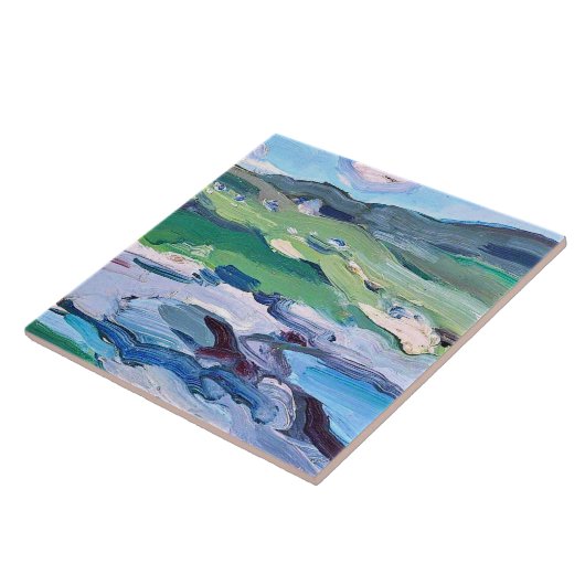 Barra, Schotland geschilderd door Samuel Peploe, Tegeltje (Zijkant)