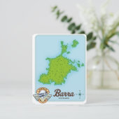 Barra Schotland kaart (Staand voorkant)