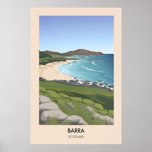 Barra Schotland Reisposter Poster (Voorkant)