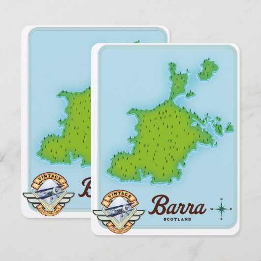 Barra-schotlandkaart (Voorkant / Achterkant)