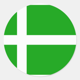 Barra, vlag van het Verenigd Koninkrijk Ronde Sticker