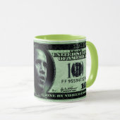 Barrack Obama 100 dollar Mok (Voorkant rechts)