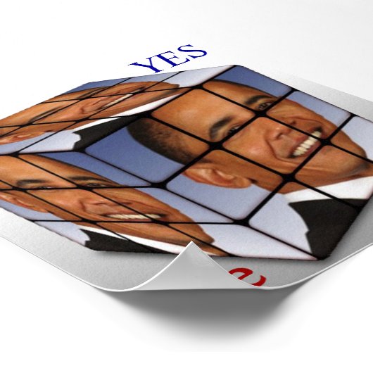 Barrack Obama Cube, JA, we kunnen Poster (Hoek)