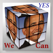 Barrack Obama Cube, JA, we kunnen Poster (Voorkant)