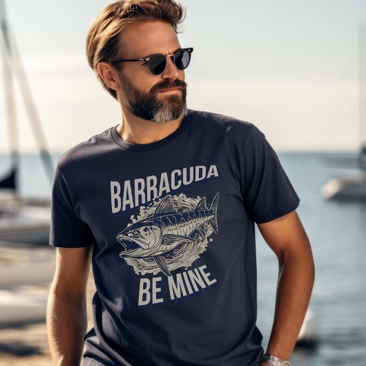 Barracuda Be Mine Grappig Deep Zee Gevist T-shirt