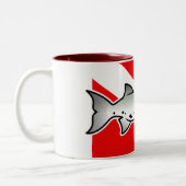 Barracuda Dive Flag Tweekleurige Koffiemok (Links)