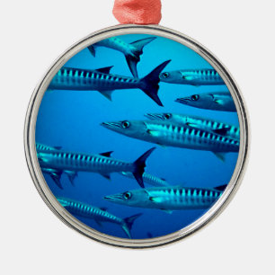 barracuda duiken diepzee oceaan water tropische go metalen ornament
