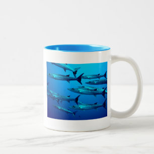 barracuda duiken diepzee oceaan water tropische go tweekleurige koffiemok