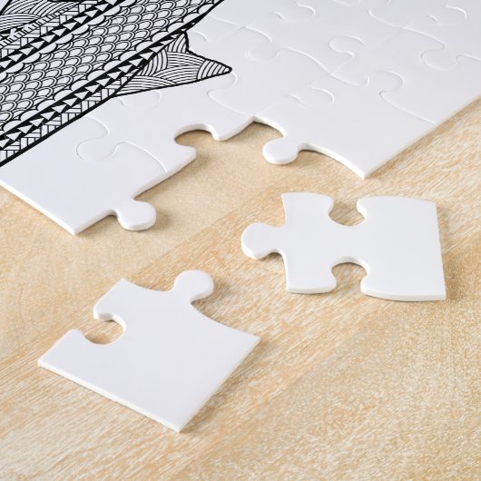 Barracuda Fish Adult Colour Puzzle Legpuzzel (Zijkant)