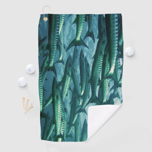 Barracuda Fish Camo Golfhanddoek (Insitu)