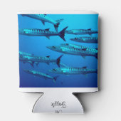 Barracuda Fish Dive Deep Ocean Water Zwemmen Stran Blikjeskoeler (Achterkant)