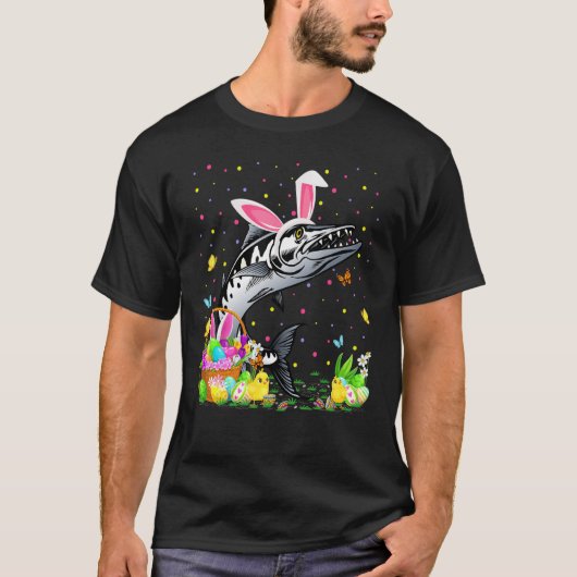 Barracuda Fish Easter Egg Hunt Bunny Barracuda Eas T-shirt (Voorkant)
