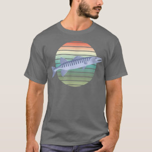 Barracuda Fish Vist Retro voor mannen Kinderen T-shirt