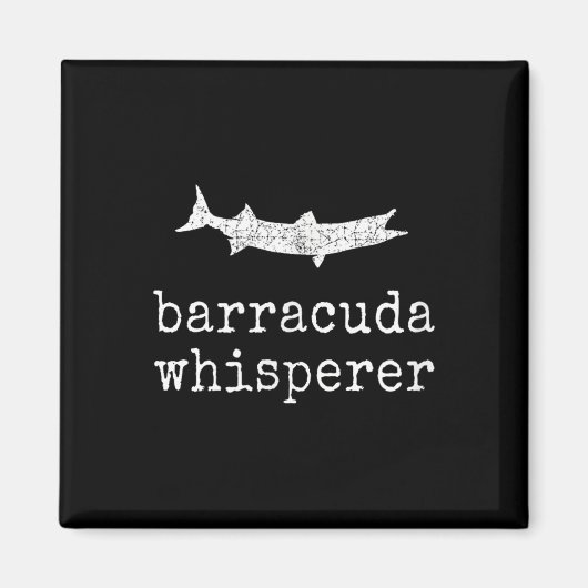 Barracuda Fluisteraar Funny Barracuda Vissen  Magneet (Voorkant)