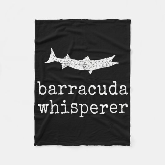 Barracuda Fluisteraar Grappige Barracuda Vissen  Fleece Deken (Voorkant)