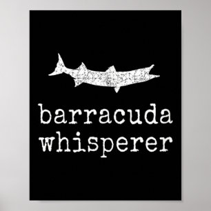 Barracuda Fluisteraar Grappige Barracuda Vissen Poster