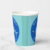 Barracuda hongerig vissen gepersonaliseerde verjaa papieren bekers (Rechts)