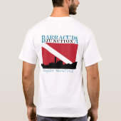 Barracuda Junction Kwajalein SCUBA Wreck Diving T-shirt (Achterkant)