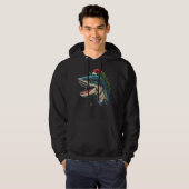 Barracuda Kerst Grappig Vis Kerstmis Vakantieseizo Hoodie (Voorkant volledig)