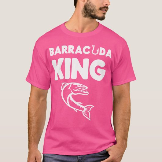 Barracuda King Funny Deep Zee Gevist T-shirt (Voorkant)