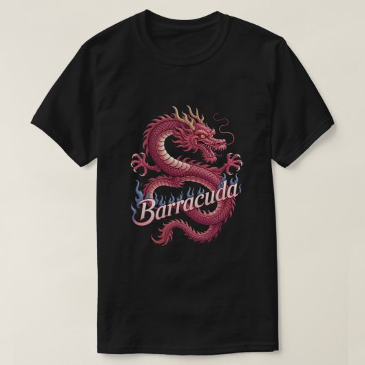 "Barracuda" Mythische Roze Draak  T-shirt (Design voorkant)