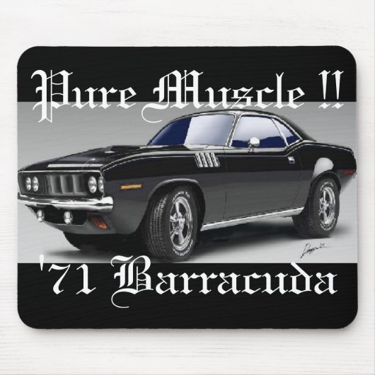 Barracuda Pure Muscle! Mousepad Muismat (Voorkant)