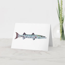 Barracuda vis wenskaart kaart